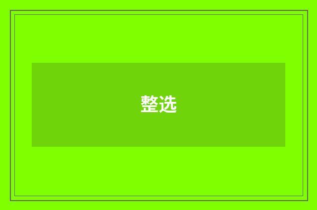 整选