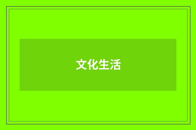 文化生活