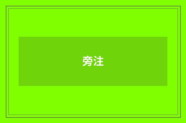 旁注