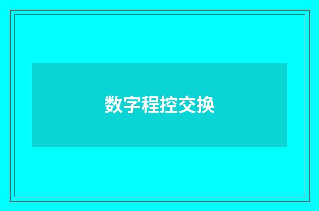 数字程控交换