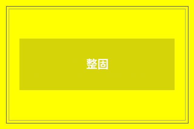 整固