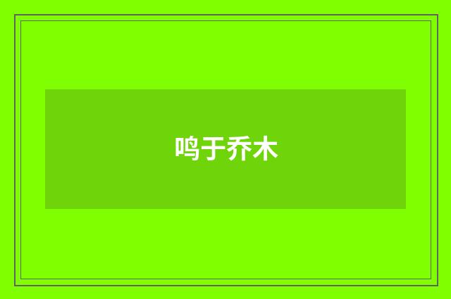 鸣于乔木
