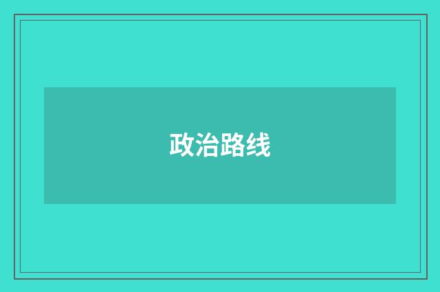 政治路线