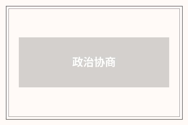 政治协商