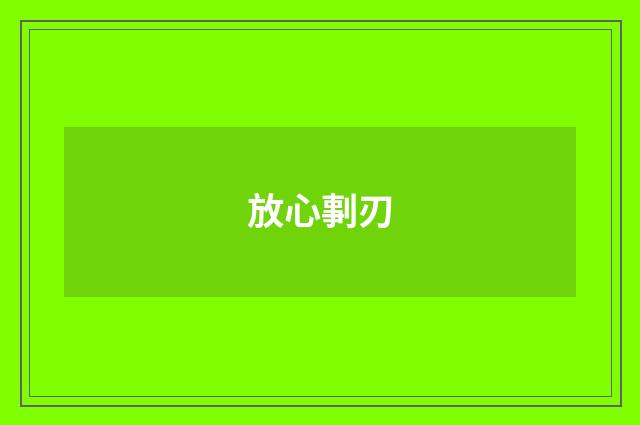 放心剚刃