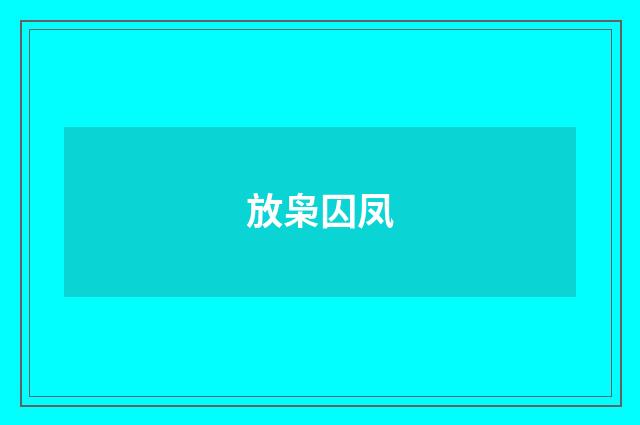 放枭囚凤