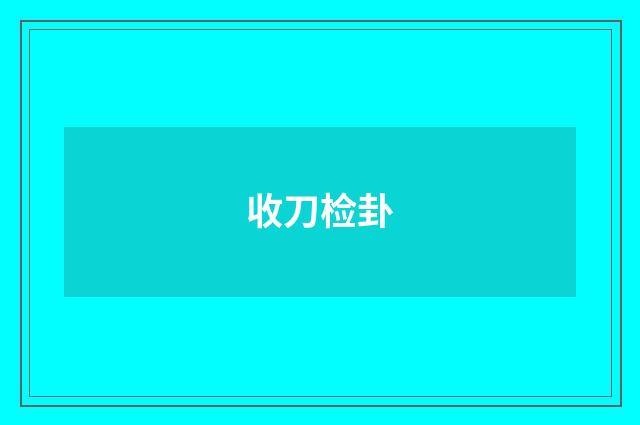 收刀检卦