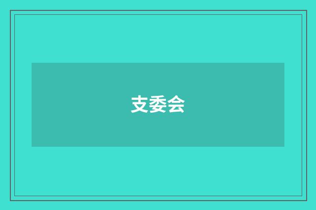 支委会