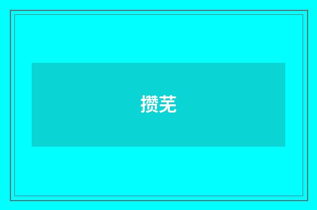 攒芜