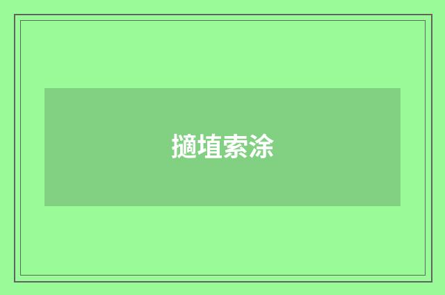 擿埴索涂