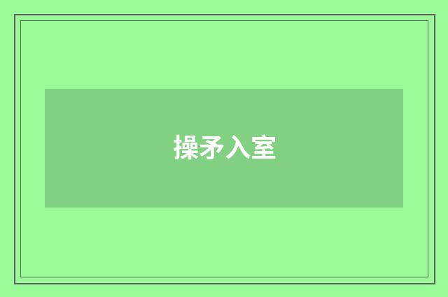 操矛入室