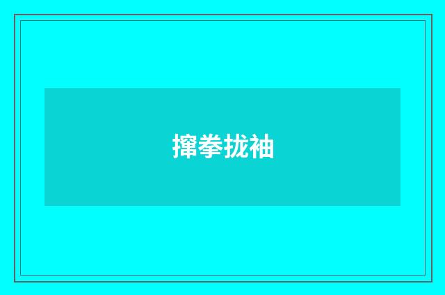撺拳拢袖