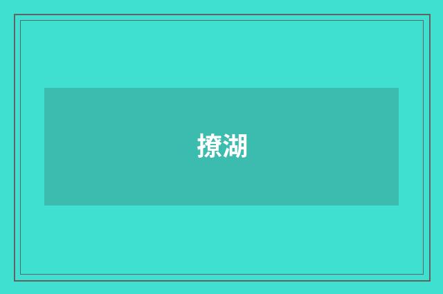 撩湖