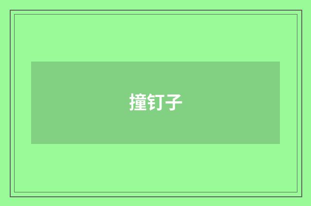 撞钉子