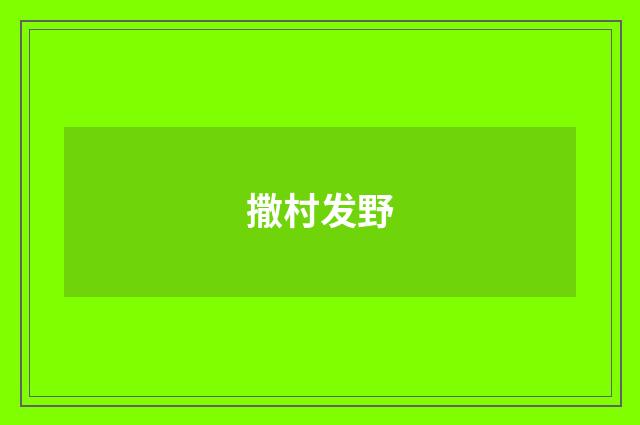 撒村发野