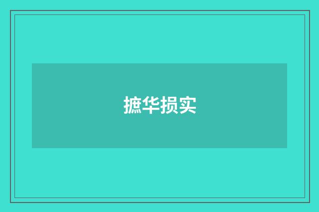摭华损实