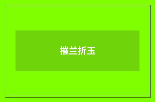 摧兰折玉