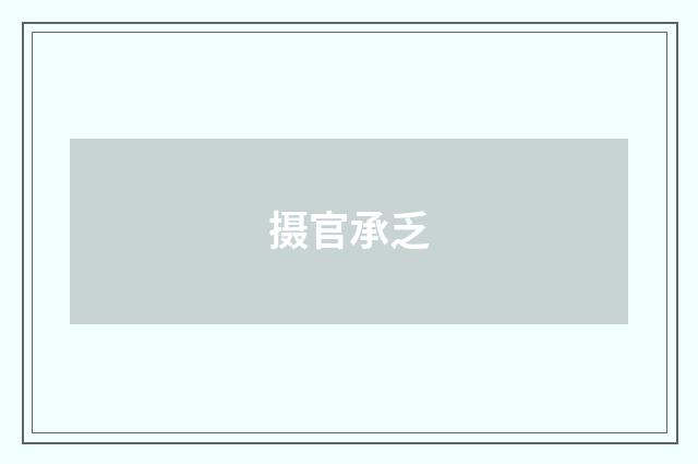 摄官承乏
