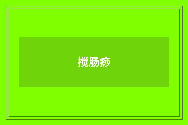 搅肠痧
