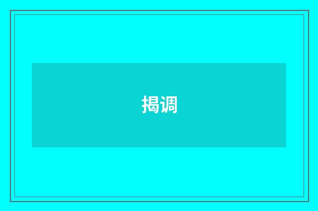 揭调
