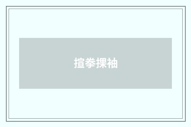 揎拳捰袖