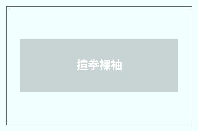 揎拳裸袖