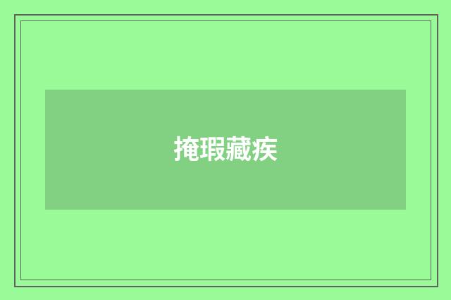掩瑕藏疾