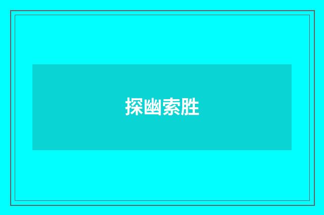探幽索胜