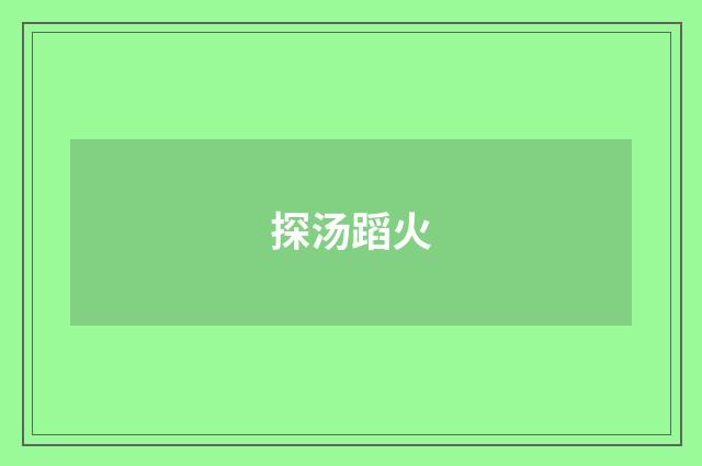 探汤蹈火