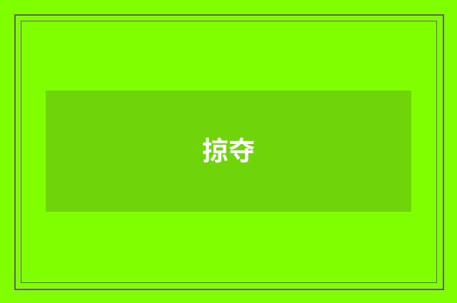 掠夺