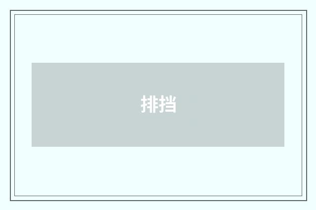 排挡