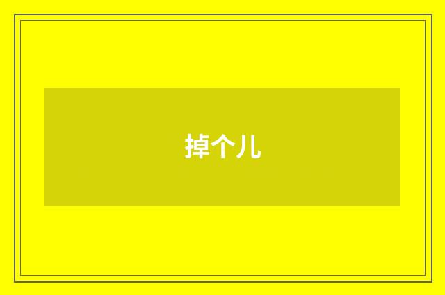 掉个儿
