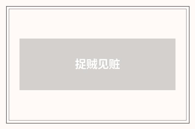 捉贼见赃