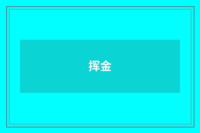 挥金
