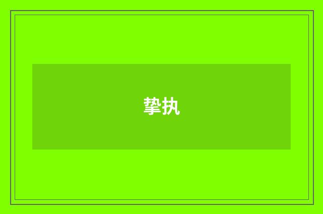 挚执