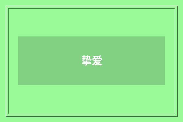 挚爱