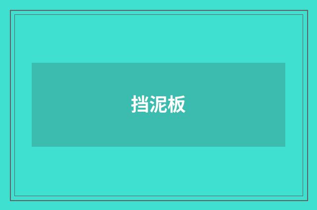 挡泥板