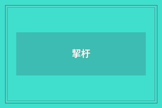 挈杅