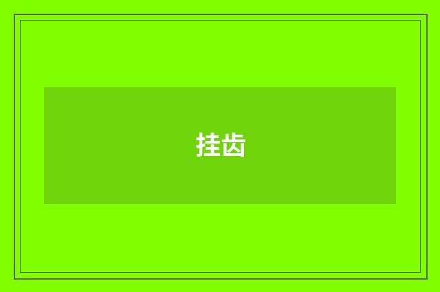 挂齿