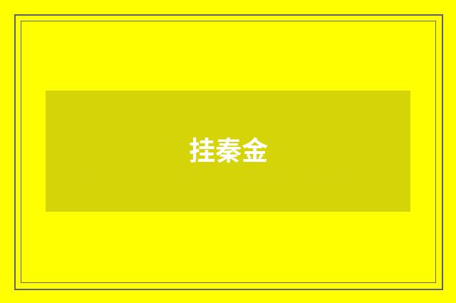 挂秦金