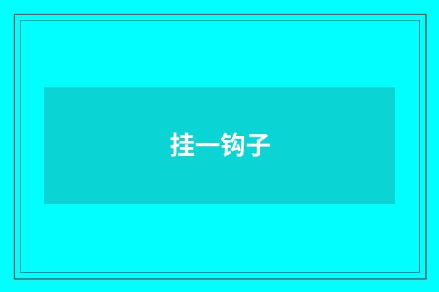 挂一钩子