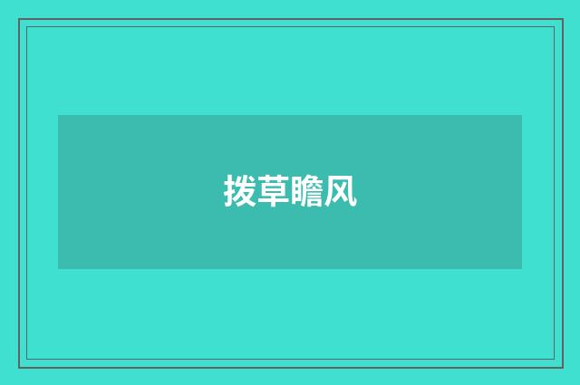 拨草瞻风