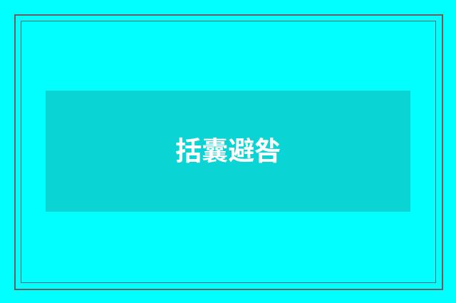 括囊避咎