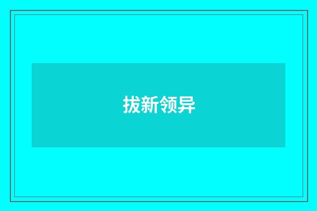 拔新领异