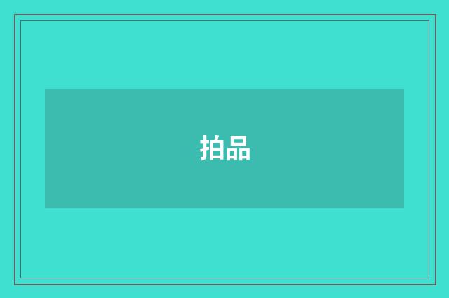 拍品