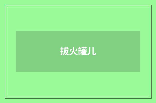 拔火罐儿