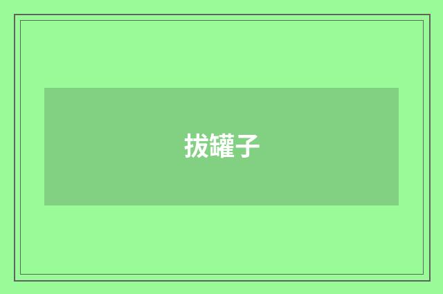 拔罐子
