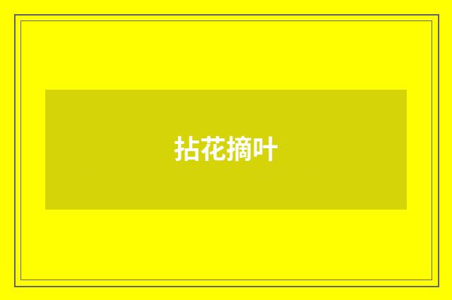 拈花摘叶