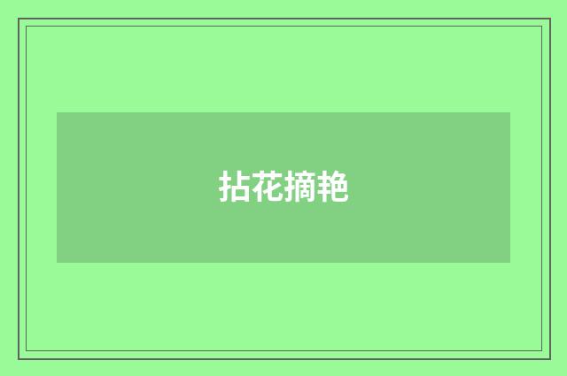 拈花摘艳