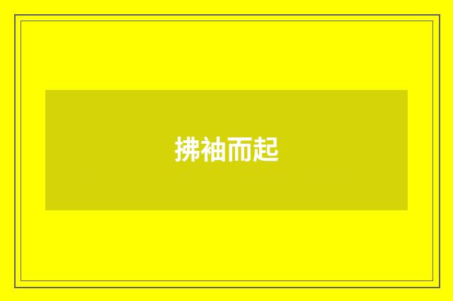 拂袖而起